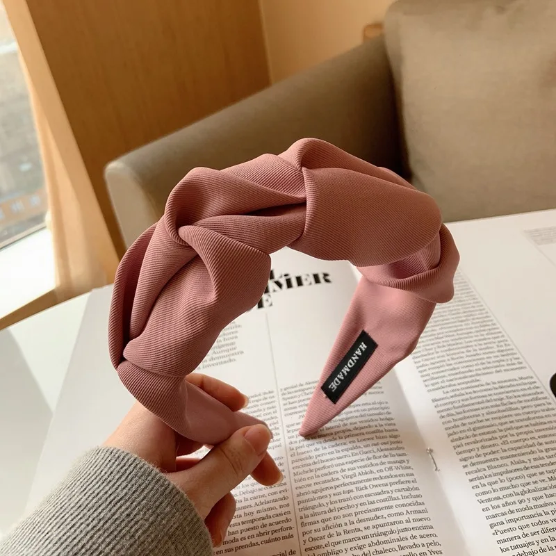 

Fashion Hair Band Five Flower Solid Color Folds Pattern Hair Hoop Headbands Designer Hearband Hair Accessories for Women