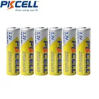 6 шт. PKCELL AA 2000 мАч никель-металл-гидридного Батарея 1,2 V Перезаряжаемые батареи более 1000 раз циклов реальные Ёмкость для цифровой Камера