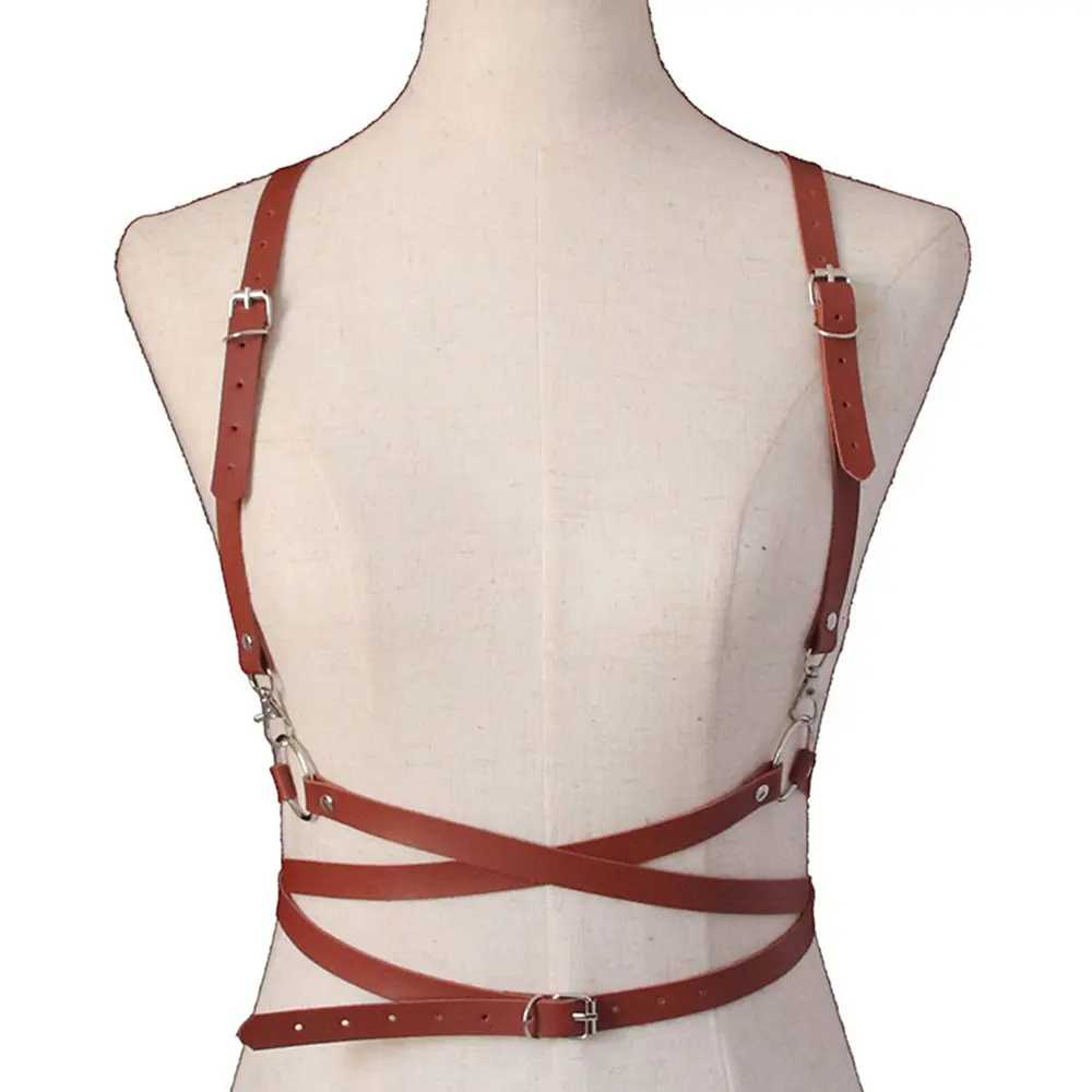 

Belt Women Sexy Harajuku O-Ring Garters Faux Leather Women Body Bondage Cage Sculpting Harness Waist Belt Straps Suspenders Belt