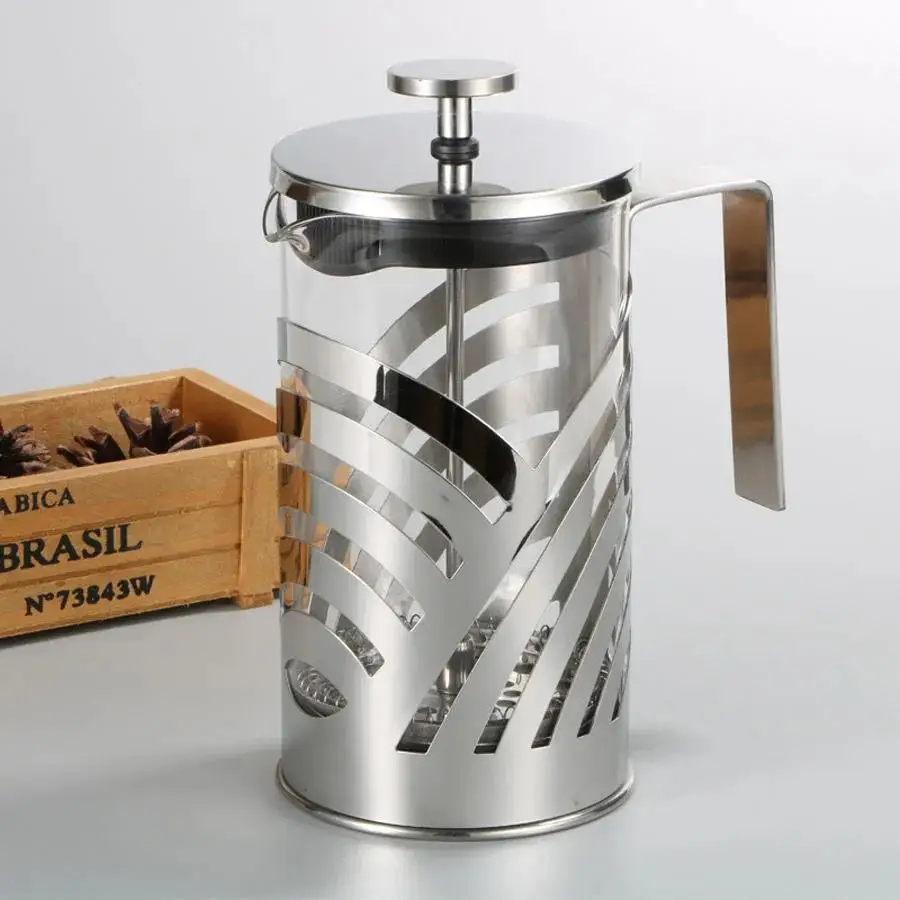 

Hand brewing classic insulation coffee press pot, making coffee and tea filter type appliance, glass heat-resistant 304 steel
