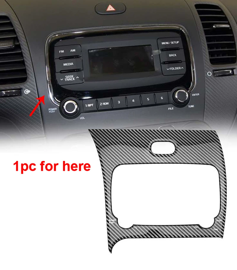 Для kia forte K3 2012-- панель переключения передач розетка стекло лифт переключатель панель декоративная рамка углеродное волокно узор - Название цвета: 7