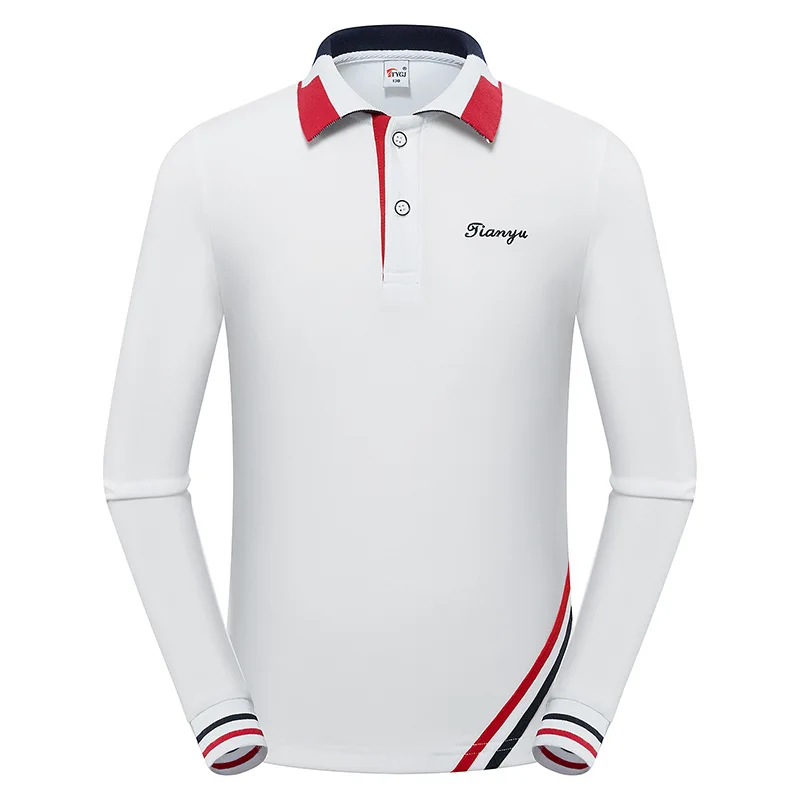 TTYGJ Boys and Girls Children's Golf Clothing Fall and Winter Long-sleeved T-shirt