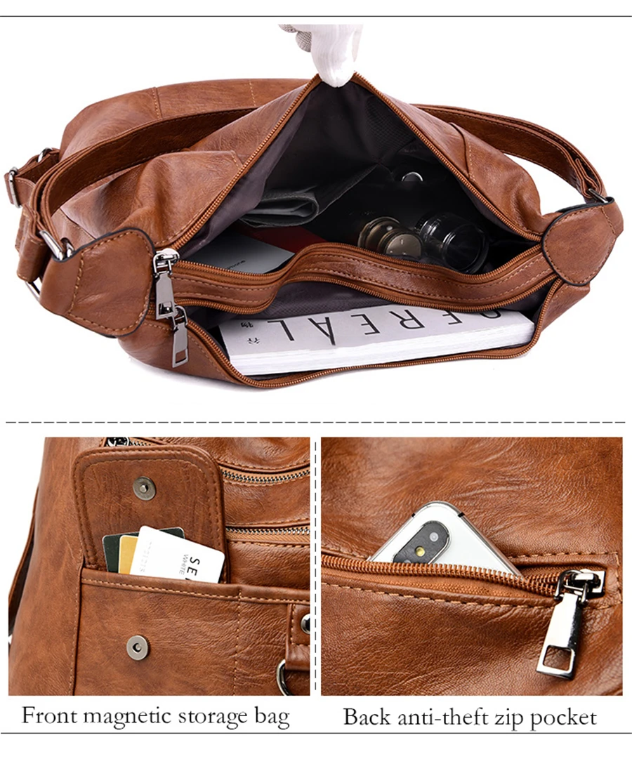 

Fashionable Retro women's ShoulderBag Simple Versatile Large Capacity Multi-functional Backpack European And American Bags.