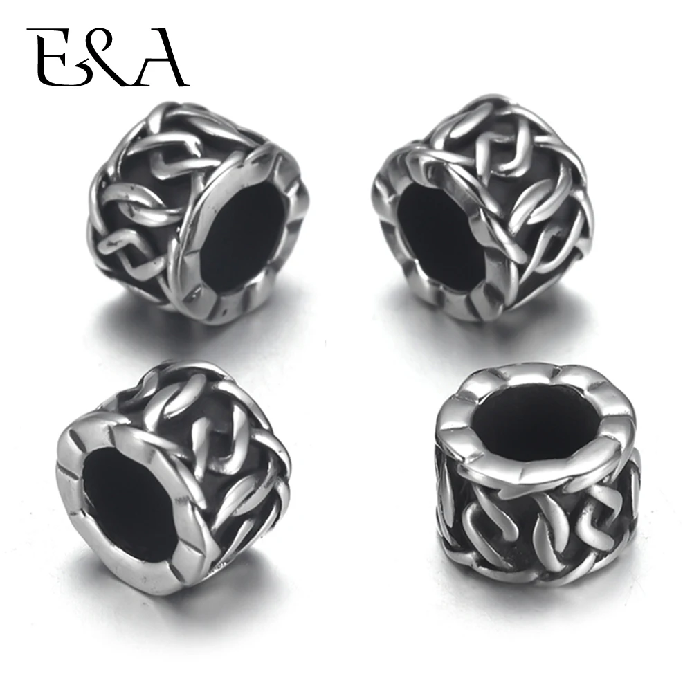 4 шт. цилиндрические бусины из нержавеющей стали 6 мм|Бусины| |