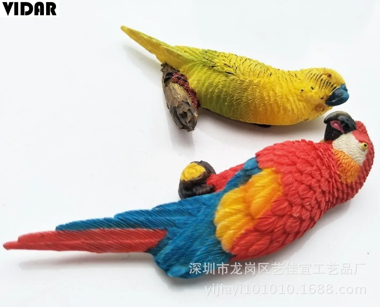 

VIDAR World Travel Early Childhood Education Animal Parrot Three-dimensional Painted Resin Fridge Magnet Creative Fridge Magnet