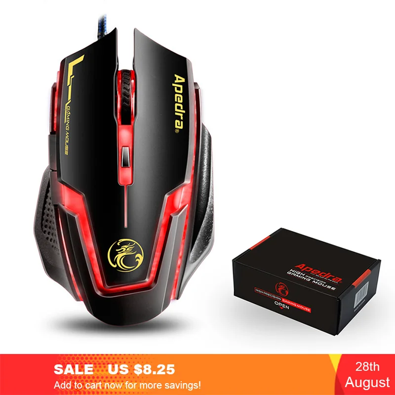 Apedra Bloody A9 Raton Souris игровая оптическая светодиодная Usb 7 Botones Souris Gaming Sans Fil для ноутбука ПК ноутбука Raton Gamer