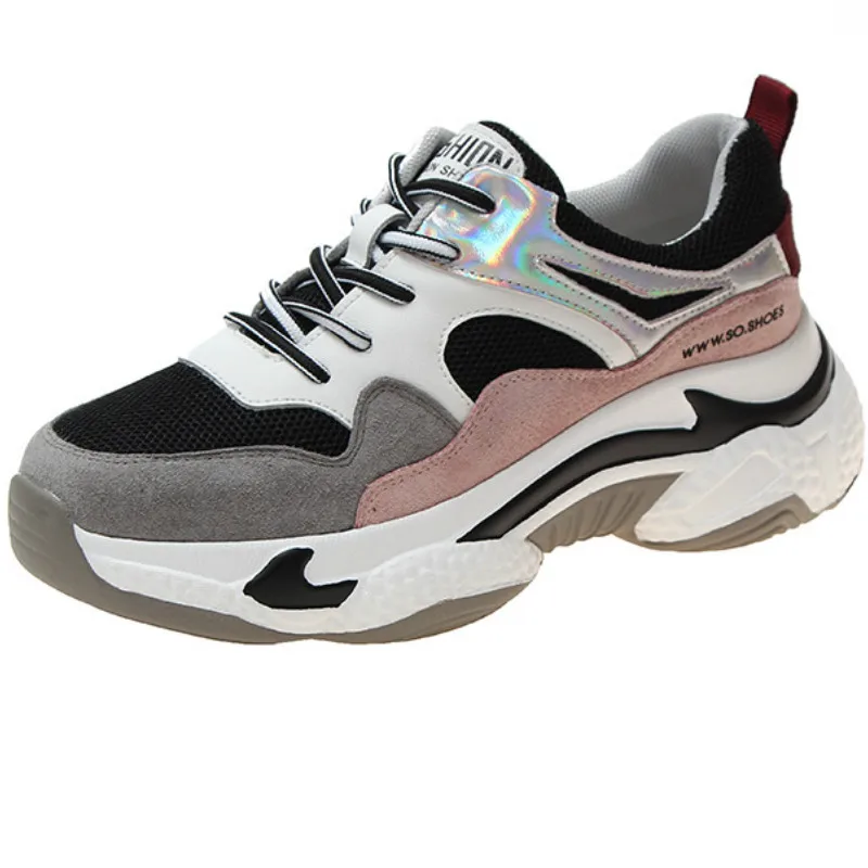 

New Chunky Women Shoes 2019 Sneakers for Women Vulcanize Shoes Casual Fashion Shoes Platform Sneakers Basket Femme R2-91