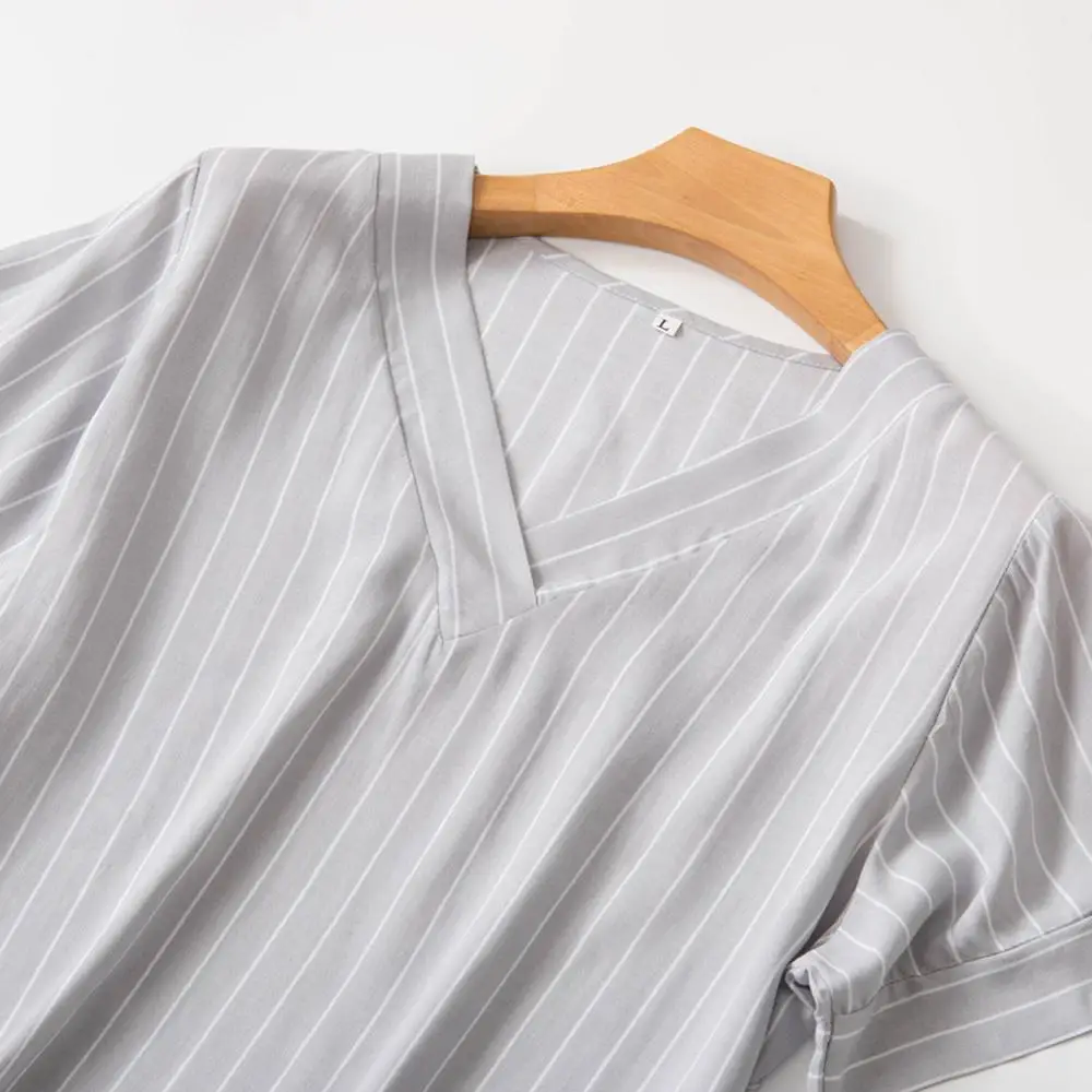 Женская одежда осенне-зимние пижамные комплекты для сна с V-образным вырезом