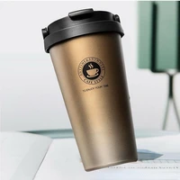 double 304 stainless steel stretch liner heat preservation cup new fashion car mark coffee cup