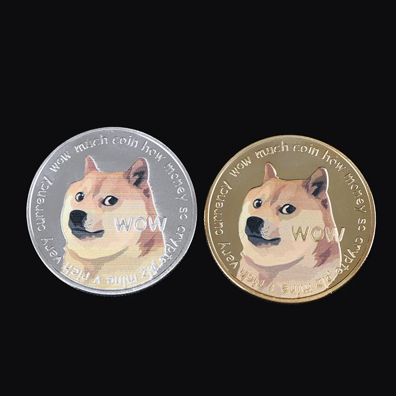 

Hot Sale Color Dogecoin Commemorative Coins Cute Dog Pattern Dog Souvenir Collection Gift