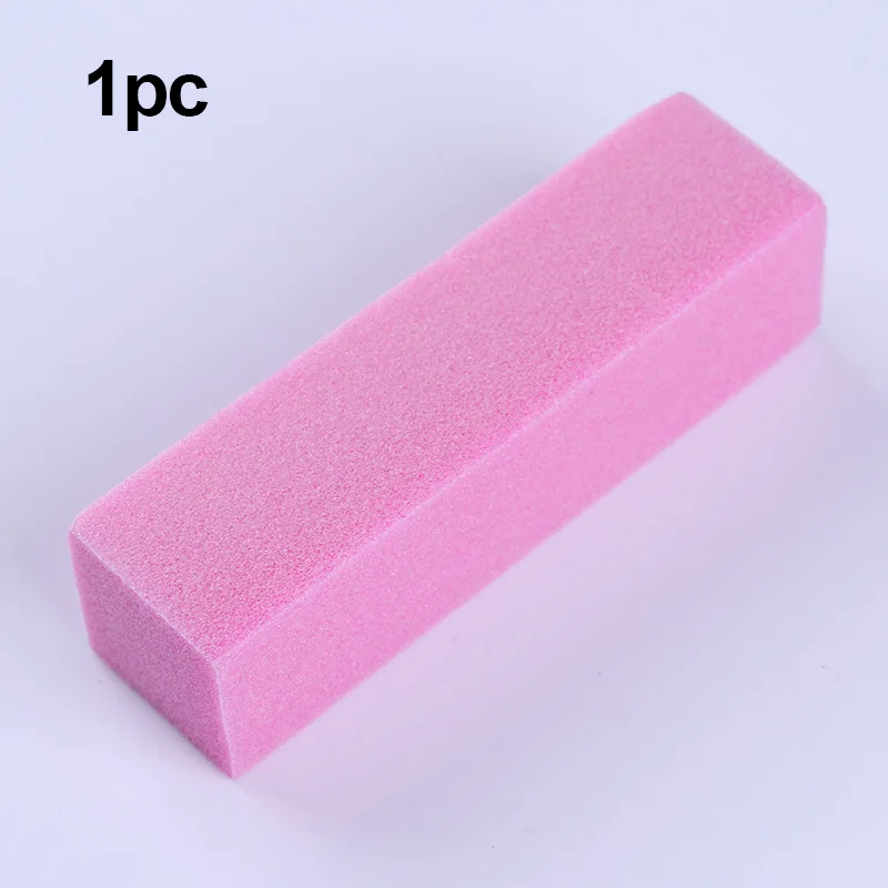 1pc pink 50/20/шт. Пилка для ногтей для УФ-гель-лака для маникюра, педикюра, шлифовального шлифования, белого и розового цвета, буферный блок для ногтей, инструмент для дизайна ногтей - Цвет: 1pc pink
