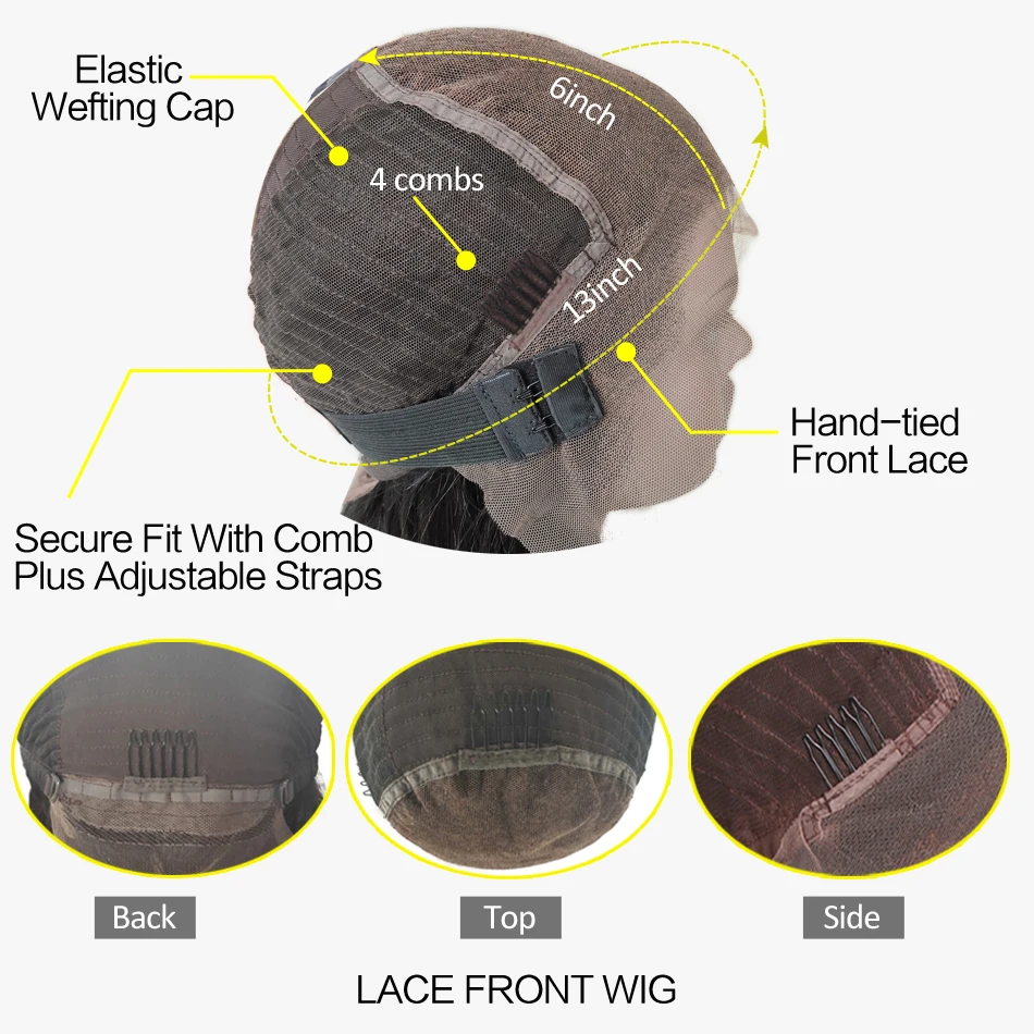 Парик Из прямых волос 13x6 перуанские волосы Remy с выбеленными узлами для женщин |