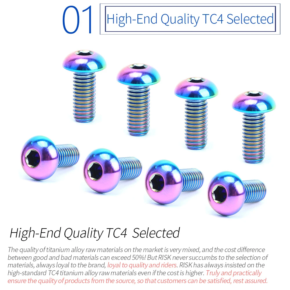 risk 2pcsbox road mountain titanium alloy bike bicycle m5x12 water bottle cage fixing bolts air pump holder bracket fixed screw free global shipping