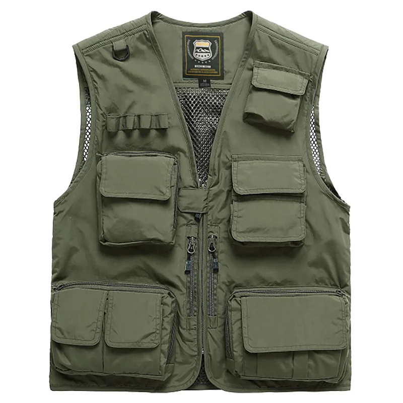 

Vest Men's Outdoor Multi-pocket Fishing Photography Advertising Large Size Waistcoat Vest Men