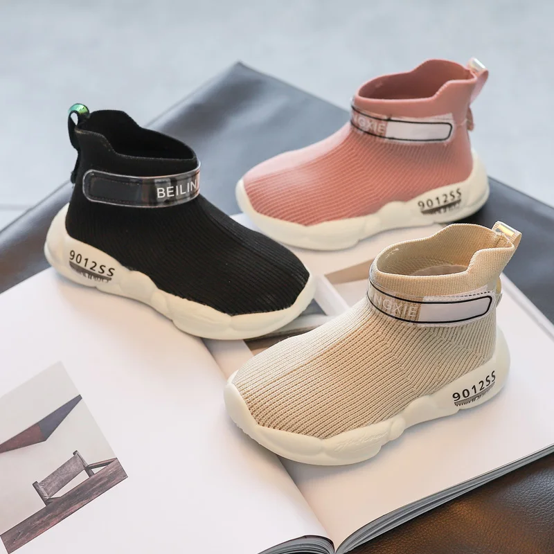 Kids Shoes Elastic Flyknik Sports Leisure Baby Boys Girls Children Breathable Air Mesh Sport | Детская одежда и обувь