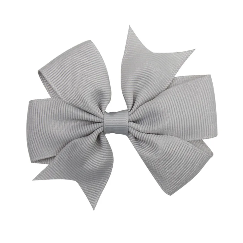 

2021 Spring Summer New Pattern Best Selling 40 Color Solid Rib 3 "hairpin Swallow Tail Bow Hairpin Baby Headdress Hair Ornament