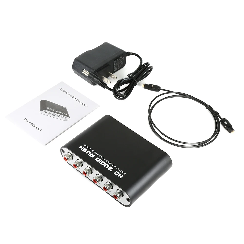 Цифро аналоговый преобразователь Оптический SPDIF 3 5 AUX коаксиальный 6 RCA HD аудио Rush 1
