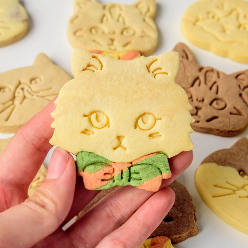 Cartoon Cat Puppy Cookie Cutter Fondant Sugar Crafts Biscuit Mold 3D Rabbit Small Animal Pastry Bakery Accessories Baking Tools