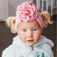 dot flower printed girls headband solid wide turban for children kids baby headwear newborn infant wide headwrap fold haibands