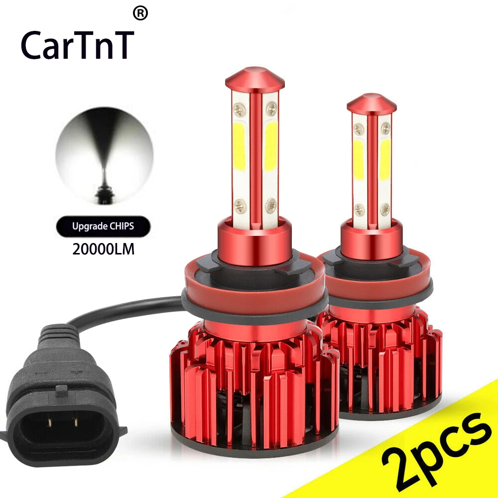CarTnT 2 шт. супер яркий Автомобильный светодиодный головной светильник H7 H8 H9 H11 9005 9006