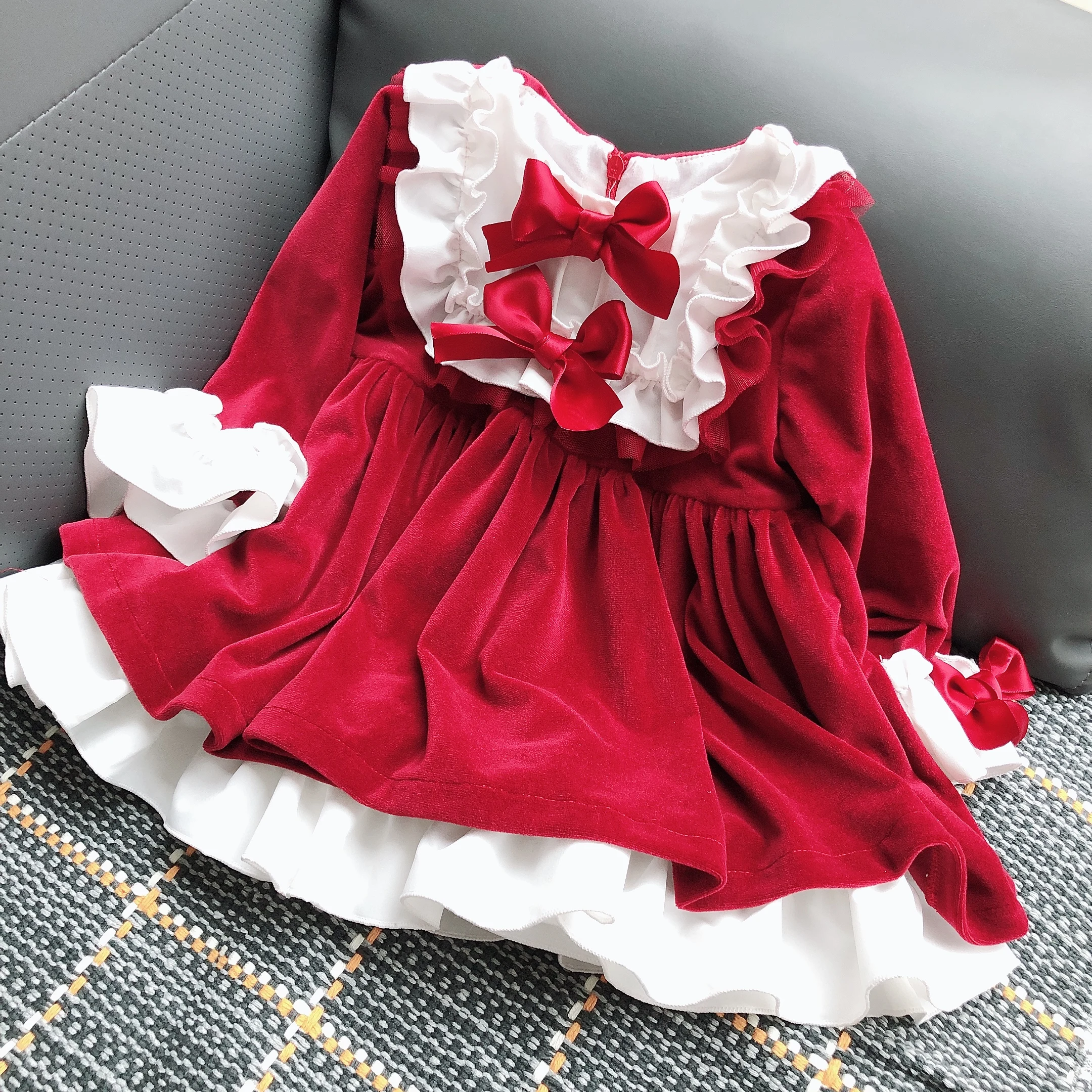 Предзаказ бархатное платье для свадебной вечеринки девочек роскошное принцессы