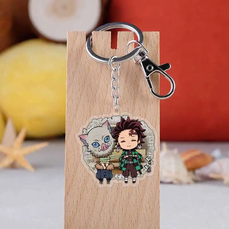 style 6 LXJERY Demon Slayer мультфильм аниме брелок двухсторонний акриловый брелок школьный декор кулон брелок - Цвет: style 6