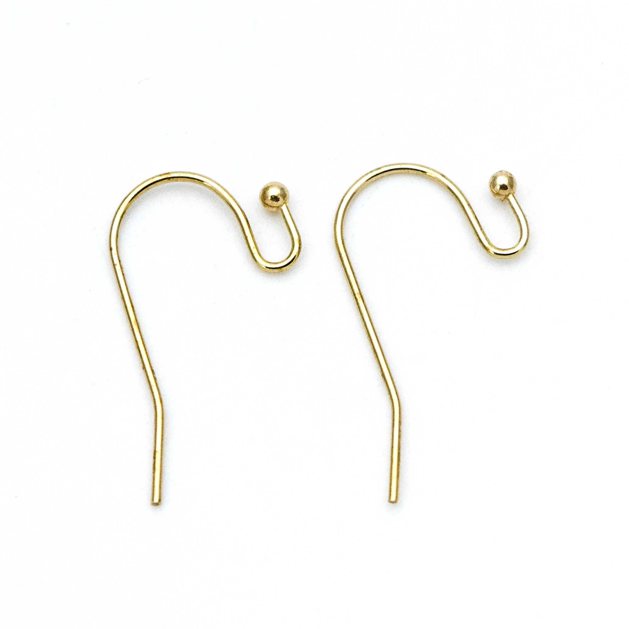 100 шт. латунные крючки для сережек простые наушники с шариковым концом фурнитура