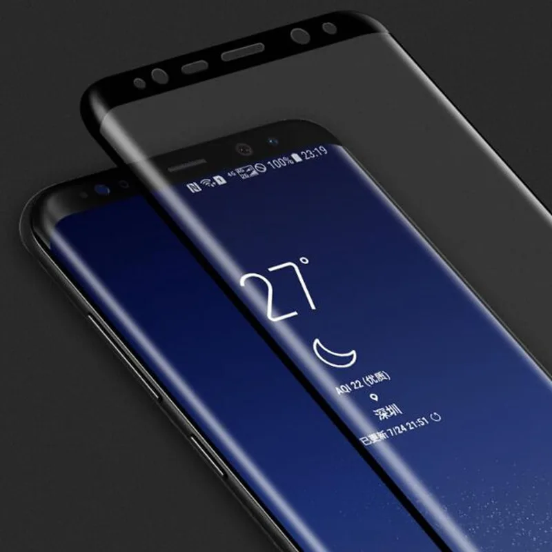 3D изогнутое закаленное стекло для Samsung Galaxy S8 PLUS S7 S6 edge Note 8 A3 A5 A7 2017 полное покрытие