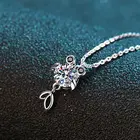 Прошел Diamond тесты идеально Муассанит ожерелье 925 стерлингового серебра 0,5-1CT ожерелье милая рыбка Кулон ожерелье вечерние ювелирные изделия