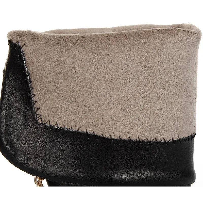 Женские зимние сапоги до колена на низком каблуке из натуральной кожи|knee high boots|knee