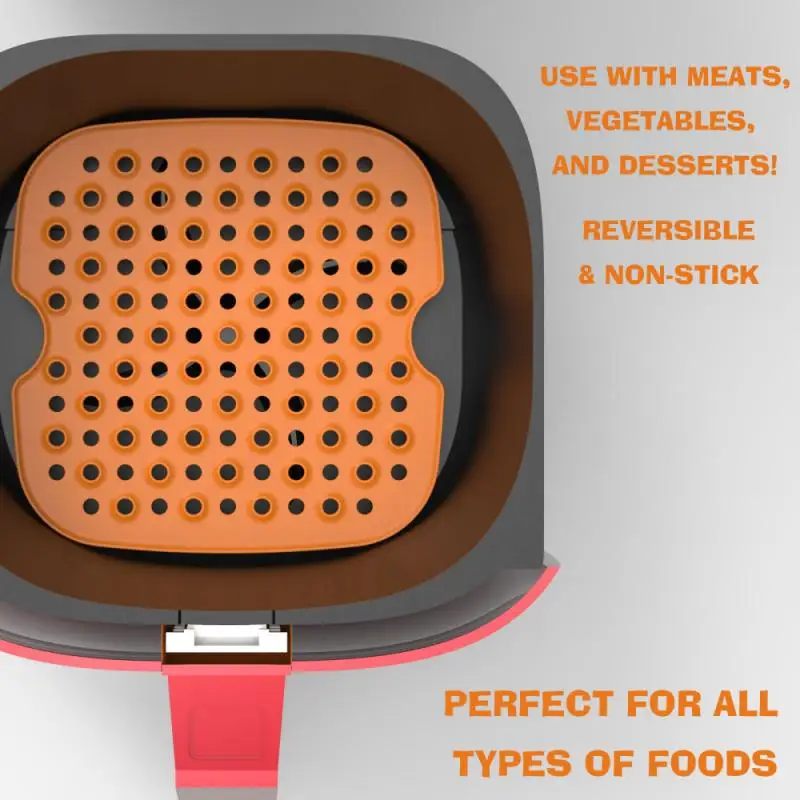 

Reusable Air Fryer Liners,Upgrade Silicone Air Fryer Liners Non-Stick Air Fryer Accessories for Most Large Air Fryer Paper Liner