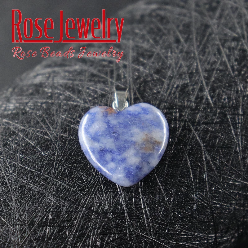 wholesale Natural Love Heart Necklaces &amp Pendants for Lover Gem Stone Pink Quartz White Crystal Healing Necklace Charm Jewelry |
