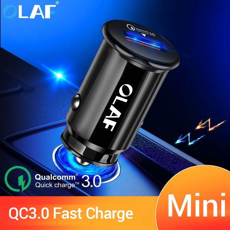 OLAF QC 3 0 Автомобильное зарядное устройство Mini USB для iPhone Samsung Xiaomi Huawei 5 в А Быстрая