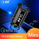 OLAF QC 3,0 Автомобильное зарядное устройство Mini USB для iPhone Samsung Xiaomi Huawei 5 в 3 А Быстрая зарядка Quick Charge 3,0 Автомобильное зарядное устройство адаптер