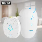 Беспроводной дверной звонок KERUI M521, комплект домашней безопасности, междугородний, добро пожаловать, большой объем, белый, черный, дверной звонок с водонепроницаемой кнопкой F52