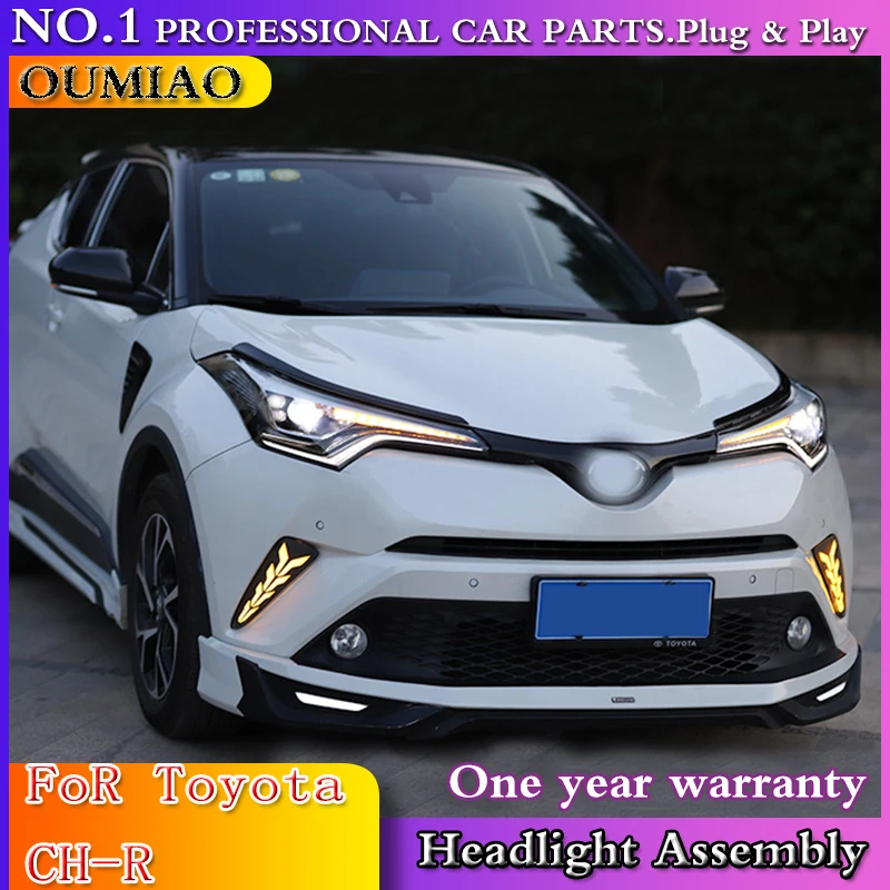 

Car styling Headlight For Toyota CH-R C-HR CHR 2017-2018 all led bi-led lens headlight chr led headlamp dynamic turn signal