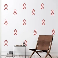 set of 12 vinyl wall art decals arrows 8 x 4 each modern sticker pattern for home office bedroom nursery living room
