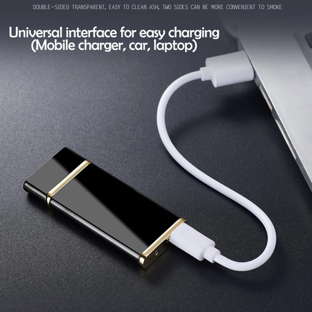 USB перезаряжаемая мини дуговая зажигалка Электронная плазменная с двойной дугой