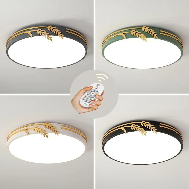 Современный круглый черно белый светодиодный потолочный светильник с