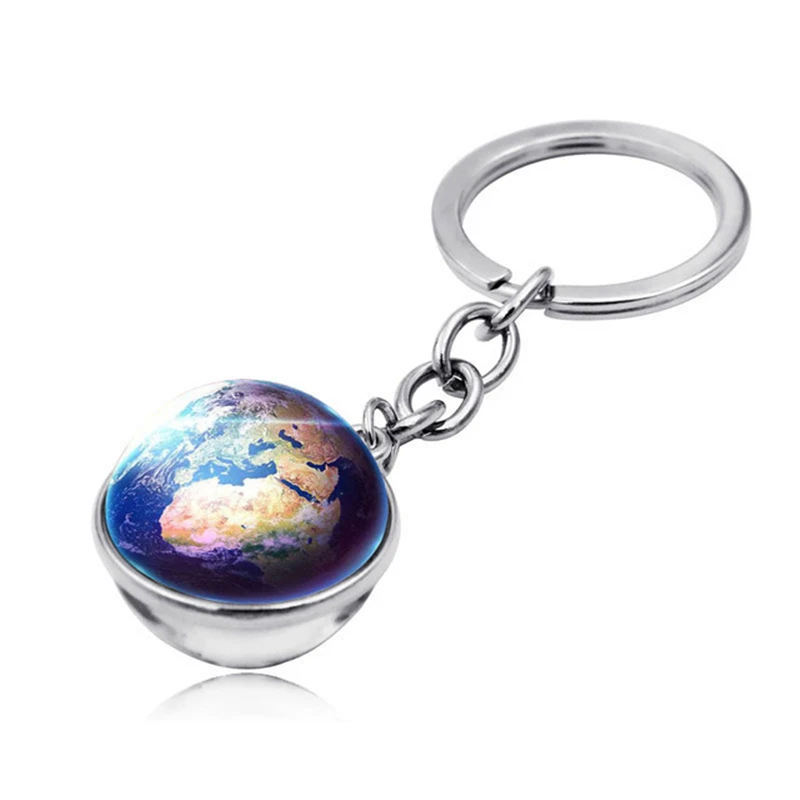 Брелок для ключей мужчин и женщин креативный двухсторонний стеклянный шар