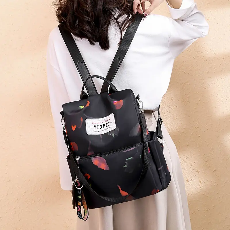 

Female Korean Version 2021 New Student Schoolbag Large-capacity Anti-theft Oxford Small Backpack Multifunctional All-Match