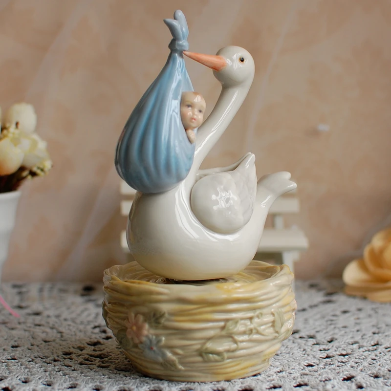 Изысканная музыкальная шкатулка высокого качества из американской керамики