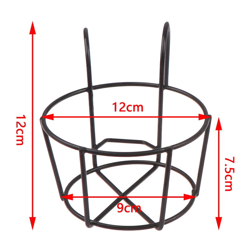 3Sizes Outdoor Hanging Basket Plant Iron Racks Garden Supplies Fence Balcony Round Flower Pot Home Decoration | Дом и сад
