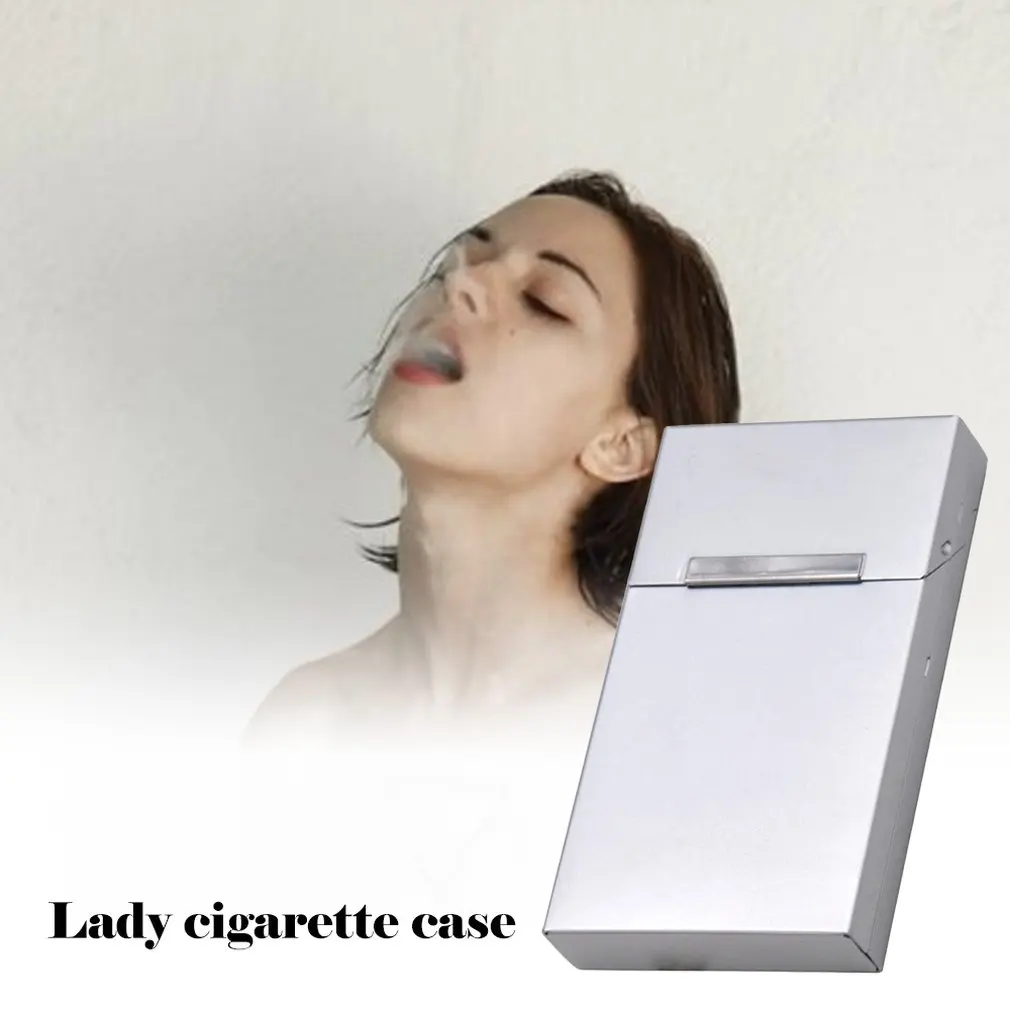 1 шт. Новый ультра тонкий модный чехол для сигарет тонкая металлическая коробка