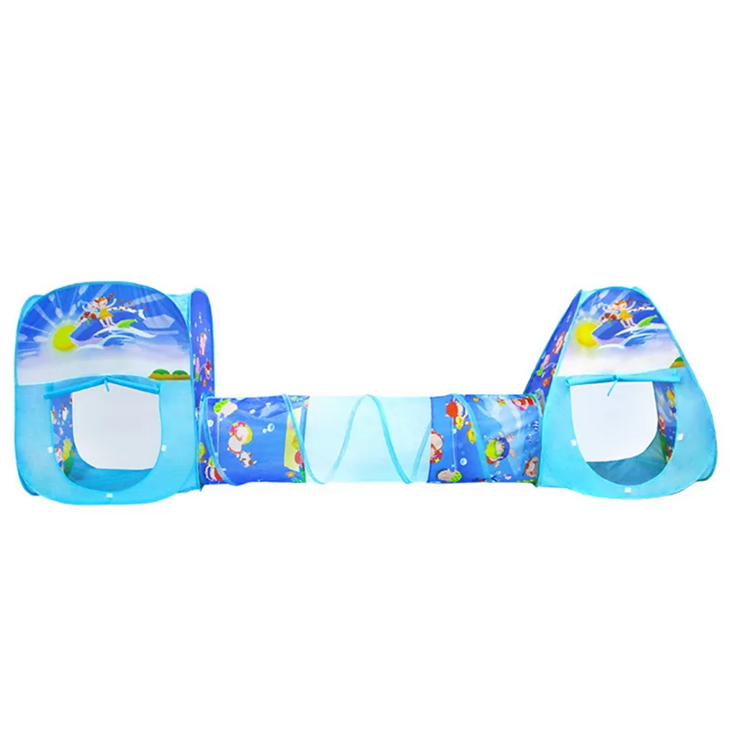 LOOZYKIT большой шатер игровой домик игрушки стили складные детские игрушки палатка три в одном ползающий туннель игрушка мяч бассейн игры на открытом воздухе