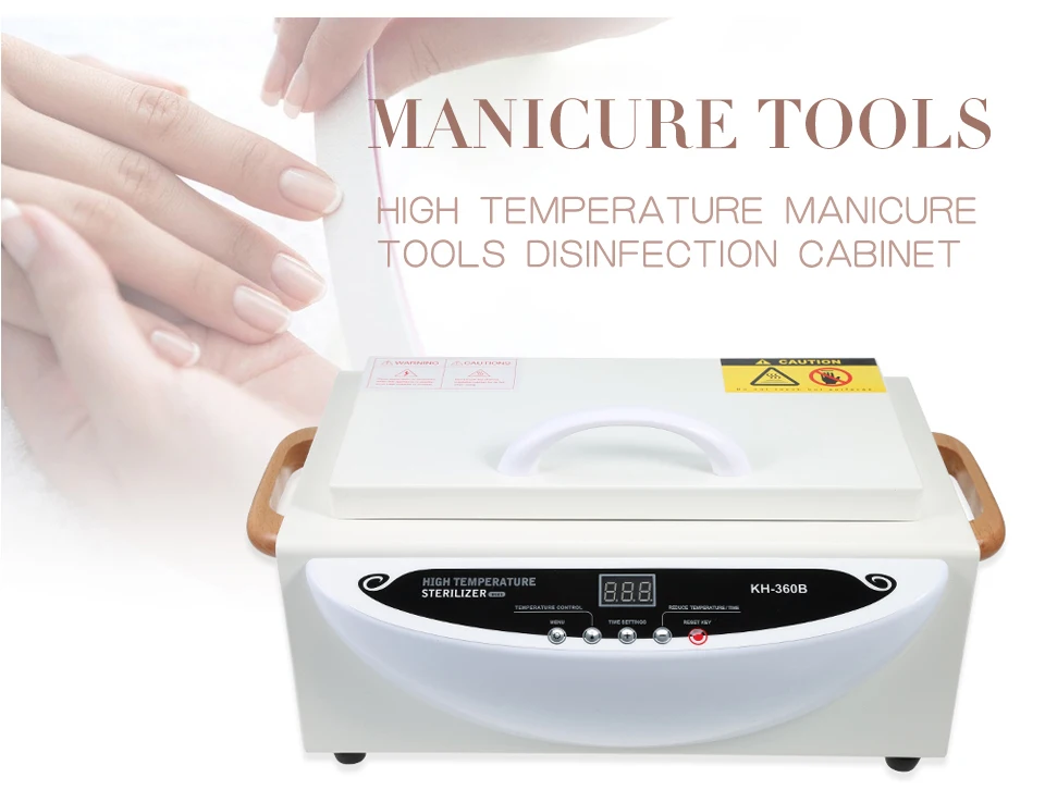 300W Portable Dry Heat High Temperature Sterilizer Medical Autoclave Manicure Tool Sterilizer For Nails Pedicure Salon