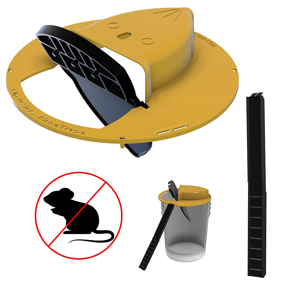 

Reusable Smart Mouse Rat Trap Plastic Trap Bucket Lid Mouse Rat Sliding Flip Lid Mouse Trap Humane Or Lethal Trap Multi Catch