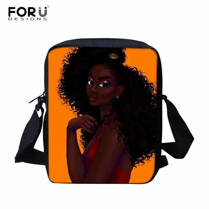 Z5161E FORUDESIGNS Cross сумка для девочек африканская темнокожая девушка печать детская сумка-почтальон мини афро леди женская маленькая через плечо сумки Bolso - Цвет: Z5161E