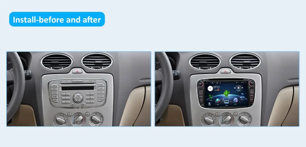 Bosion 2 din Android 9 Восьмиядерный автомобильный dvd-плеер gps Navi USB RDS SD для Ford Mondeo Focus Galaxy Аудио Радио Стерео головное устройство