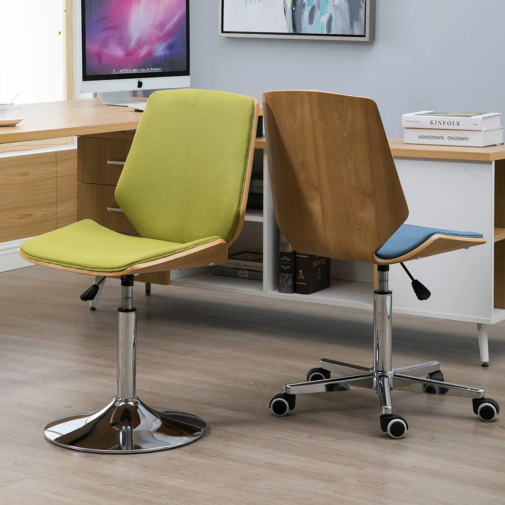 Fashion swivel chair solid wood computer lift home study office front desk lounge |